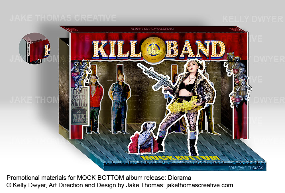 Print-cut-fold promotional diorama for Mock Bottom